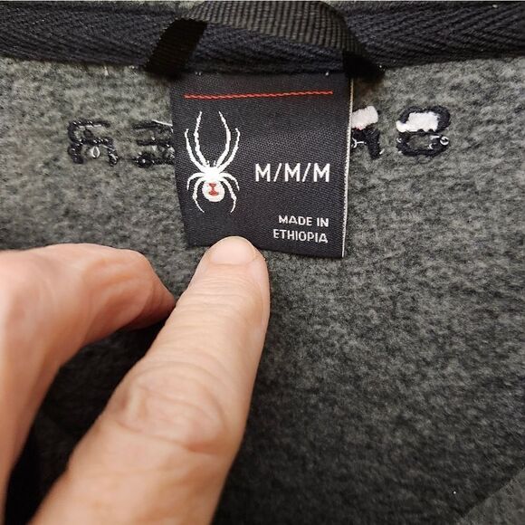 Spyder men's winter fleece 3 snap pullover sweatshirt sweater Med - Picture 7 of 9